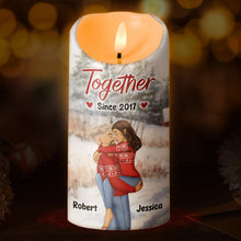 Warm Christmas With Romantic Candle LED - Personalized Candle LED Light - Christmas Gift For Couples, Lovers, Husband Wife