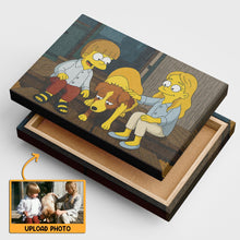 Simpsonize Your Photo - Turn Your Photo to Simpsons Canvas - Gift For Family Members, Siblings
