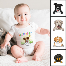 Protected By Dogs - Personalized Custom Baby Onesie - Gift For Baby