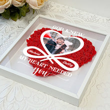 Custom Photo God Knew My Heart Needed You Gift For Couple Personalized Custom Flower Shadow Box