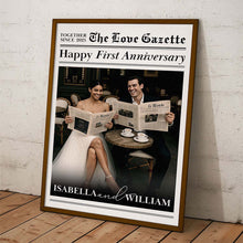 Custom Couple Photo The Love Times - Personalized Customized Canvas - Anniversary Gift For Couples, Lovers, Husband, Wife