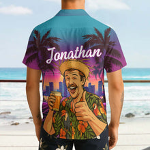 Custom Photo Sunset Pop - Personalized Customized Hawaiian shirt - Gift For Family Members, Best Friends