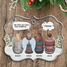 We Miss You More Than Anything - Personalized Acrylic Ornament - Christmas Gift For Family