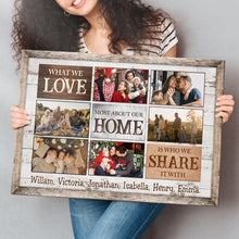 Most About Our Home - Customized Personalized Canvas - Gift For Family Dad Mom Sister Brother Couple Husband Wife Kid