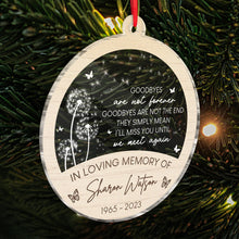 In Loving Memory Of - Customized Personalized Acrylic Wooden Ornament - Remembrance Gifts For Loss