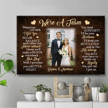 Custom Photo - Be Your Backbone - Personality Customized Canvas - Gift For Couple Husband Wife