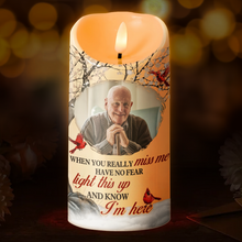 Light This When You Miss Me - Personalized Candle LED Light - Memorial Gifts For Family Members