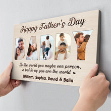 Custom Photo Gift Happy Father's Day  - Personalized Customized Canvas - Gift Ideas Father's Day Gift For Dads