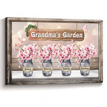Grandma's Garden Of Cherry Blossom Pot - Personalized Customized Canvas - Mother's Day Gifts For Mom, Wife, Her
