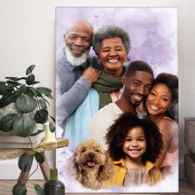 Custom Combine Photos Loved Ones, Family Portrait - Personalized Customized Canvas - Gift For Family Members
