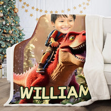 Jurassic Adventure - Customized Personalized Blanket - Gift For Family Members
