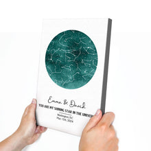 Starry Map The Night We Met - Personalized Customized Canvas - Gifts For Couple, Lover