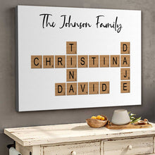 Home Decor Basic Style Crossword Canvas - Personalized Customized Canvas - Gifts For Family Members