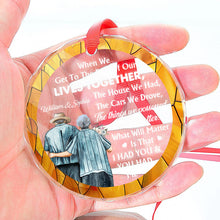When We Get To The End Of Our Lives - Customized Personalized Glass Ornament - Christmas Gift For Elder Couple Husband Wife