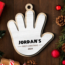 Pets & Baby Footprints - Personalized 2-Layered Wooden Ornament - Gift For Kids, Pet Lovers