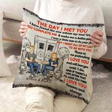 The Day I Meet You - Personality Customized Pillow - Gift For Couple - Valentine's Day Gift For Husband Wife