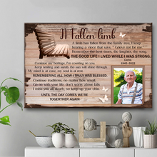 A Fallen Limb Memorial Canvas, Sympathy Gifts Personalized Custom Framed Canvas Wall Art