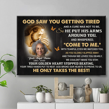 Upload Photo - God Saw You - Personality Customized Canvas - Gift For Loss Memorial Gift