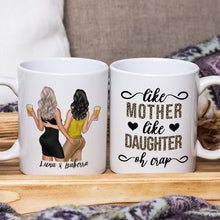 Like Mother Like Daughter Leopard -  Gift For Mother, Mom Personalized Custom Ceramic Mug