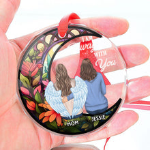 Always With You -  Personalized Custom Glass Ornament - Christmas Memorial Gift