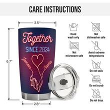 Romantic Custom Couple Name Tumbler - Personalized Custom Tumbler - Gifts For Couples, Lovers