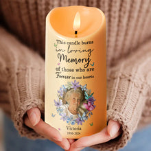 This Candle Burn In Loving Memory - Personalized Candle LED Light - Memorial Gift For Loss