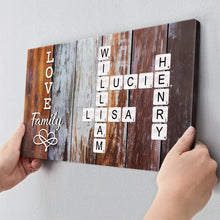 Make Your Wall Trendy With Crossword Canvas - Personalized Customized Canvas - Gifts For Family Members