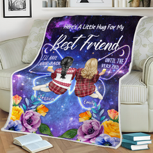 Here's A Little Hug For My Best Friend - Customized Personalized Blanket - Christmas Gift For Bestie Best Friend