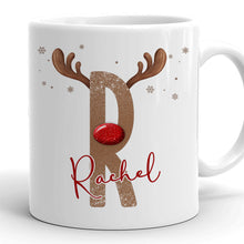 Fun Alphabet Deer - Customized Personalized Mug - Christmas Gift For Family Friend