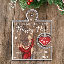 The Year I Found - Customized Personalized Acrylic Ornament - Gift For Couple Husband Wife