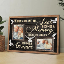 When Someone You Love Becomes A Memory - Personalized Customized Canvas - Memorial Gift For Family Members