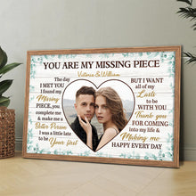 You're My Missing Piece - Personalized Customized Canvas - Gift For Couples, Lovers, Husband Wife