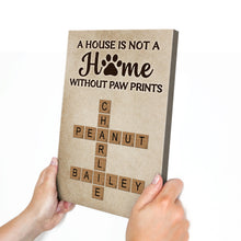 Crosword Pet Name Canvas Wall Art - Personalized Customized Canvas - Gifts For Pet Lovers