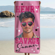 Custom Photo Savage Summer - Personalized Customized Beach Towel - Gift For Besties, BFF, Couple