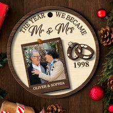 Custom Photo The Year We Became Our - Customized Personalized 2-Layered Wooden Ornament - Christmas Gift For Couple Love