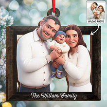 Custom Photo Cartoon Style - Personalized Wooden Cutout Ornament - Christmas Gift For Husband Wife, Anniversary