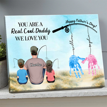 Happy Father's Day  - Fishing Personality Customized Canvas - Gift For Dad Father
