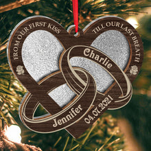 From Our First Kiss Till Our Last Breath - Personalized 2-Layered Mix Ornament - Gift For Couple