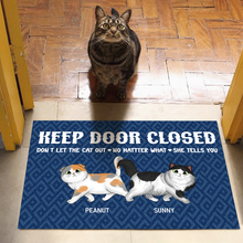 Keep Door Closed - Personality Customized Doormat - Gift For Cat Lover Pet Lover