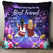 Here's A Little Hug For My Best Friend - Customized Personalized Pillow - Christmas Gift For Bestie Best Friend