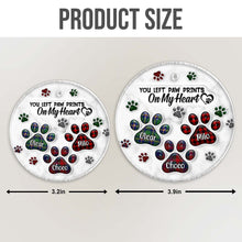 Paw Prints On My Heart - Personalized Car Ornament - Gift For Pet Lovers, Dog Lovers, Cat Lovers