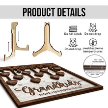 The Grandkids Make Life More Grand - Personalized Customized 2-Layered Wooden Plaque - Gift For Family, Grandparents