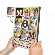 Custom Photo You Are My World - Customized Personalized Canvas - Gift For Family Mothr Mom Mother Day GIft Ideas