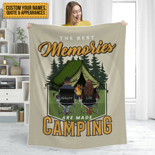 Husband And Wife Camping Partners For Life - Gift For Camping Lovers - Personalized Custom Fleece Blanket