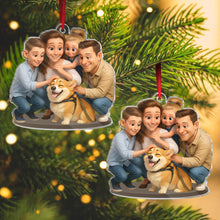 Custom Photo Our Family Christmas - Personalized Acrylic Ornament - Christmas Gift For Family Member, Grandparents, Friends