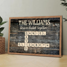 Forever Linked Togerther - Personalized Customized Family Name Canvas - Gifts For Family Members