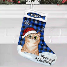 Meowy Christmas & Merry Woofmas  - Personalized Christmas Stocking - Gifts For Dogs & Cats