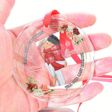 From Our First Kiss - Customized Personalized Glass Ornament - Christmas Gift For Couple Husband Wife