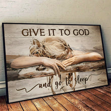 Give It To God And Go To Sleep - Personalized Canvas - Gift For Family, Friends