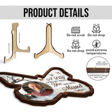 Custom Photo Hug From Heaven - Personalized Customized 2-Layered Wooden Plaque - Gifts For Memorial